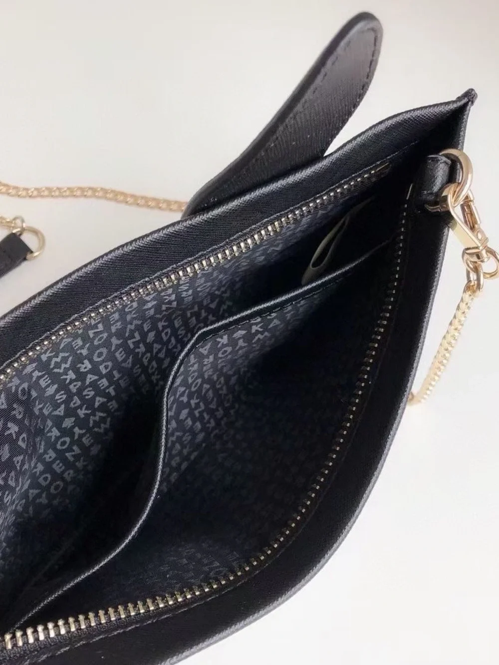kate spade Black Crossbody Bag with Pink Bunny Accents